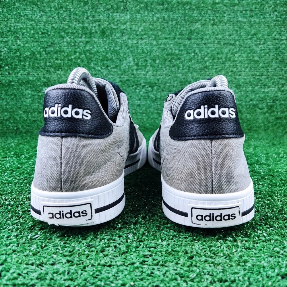 Adidas Sneakers Men 7.5 Grey Daily 3.0 Canvas Low Top FW3270 Casual Shoes